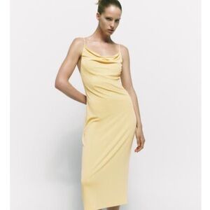 Zara Yellow Midi Dress